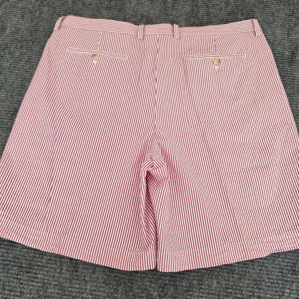 Cutter & Buck Men's Size 40 100% Cotton Red and White Seersucker Shorts - Picture 3 of 10